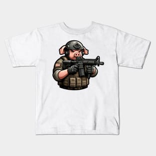 Tactical Pig Kids T-Shirt